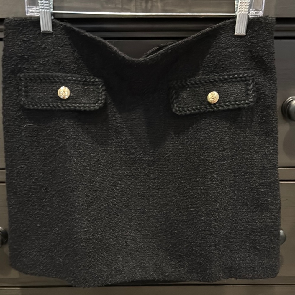 Tweed Black Loft Petite Skirt.